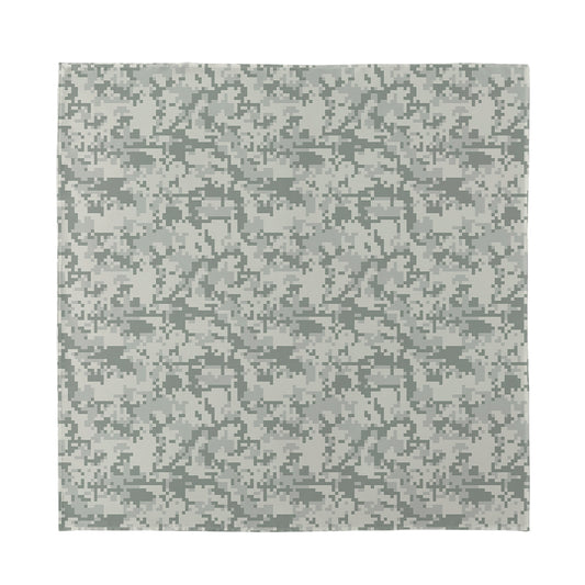 Tan Digital Camo Pattern Print Silk Bandana