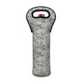 Tan Digital Camo Pattern Print Single Neoprene Wine Tote