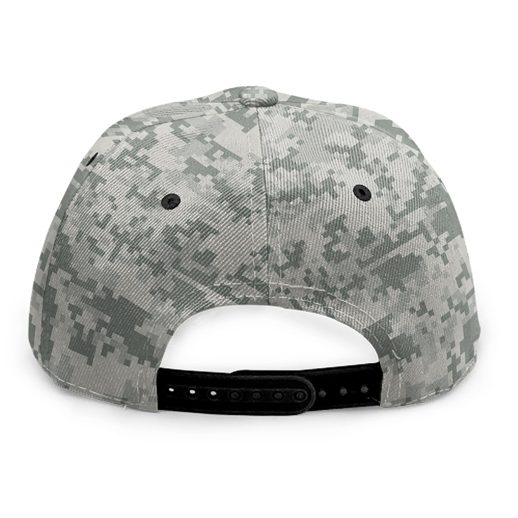 Tan Digital Camo Pattern Print Snapback Cap