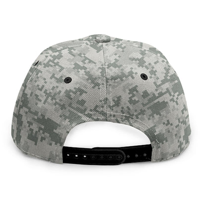Tan Digital Camo Pattern Print Snapback Cap