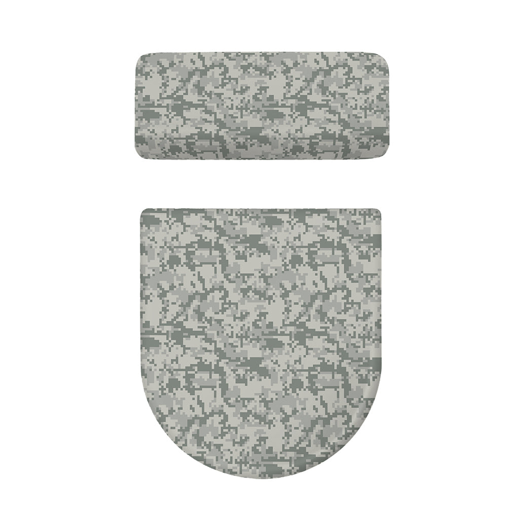 Tan Digital Camo Pattern Print Toilet Lid And Tank Cover Set