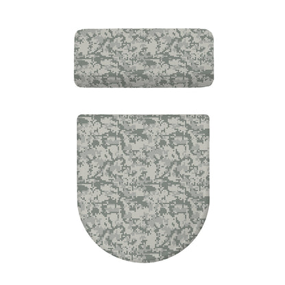 Tan Digital Camo Pattern Print Toilet Lid And Tank Cover Set
