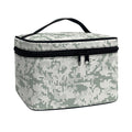 Tan Digital Camo Pattern Print Travel Makeup Bag