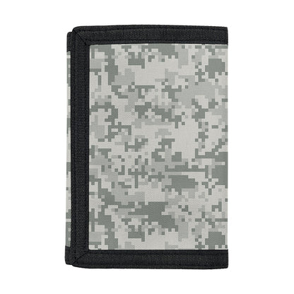 Tan Digital Camo Pattern Print Trifold Wallet