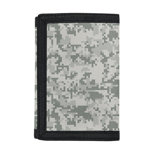 Tan Digital Camo Pattern Print Trifold Wallet