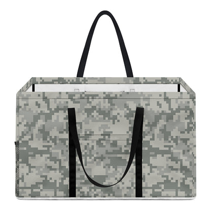 Tan Digital Camo Pattern Print Utility Tote Bag