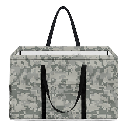 Tan Digital Camo Pattern Print Utility Tote Bag