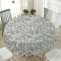 Tan Digital Camo Pattern Print Waterproof Round Tablecloth