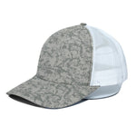 Tan Digital Camo Pattern Print White Mesh Trucker Cap