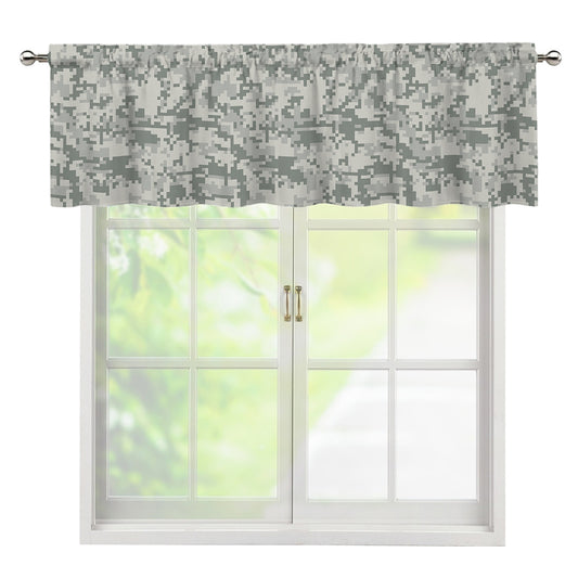 Tan Digital Camo Pattern Print Window Valance