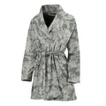Tan Digital Camo Pattern Print Women's Bathrobe