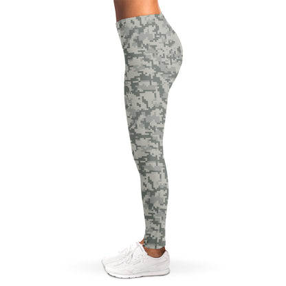 Tan Digital Camo Pattern Print Women's Leggings