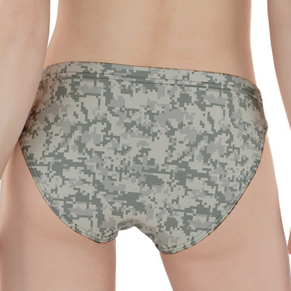 Tan Digital Camo Pattern Print Women's Panties