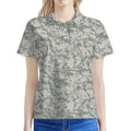 Tan Digital Camo Pattern Print Women's Polo Shirt