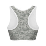 Tan Digital Camo Pattern Print Women's Sports Bra