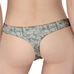 Tan Digital Camo Pattern Print Women's Thong