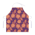 Tangerine Floral Bohemian Pattern Print Adjustable Apron