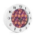 Tangerine Floral Bohemian Pattern Print Alarm Clock