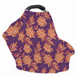 Tangerine Floral Bohemian Pattern Print Baby Seat Cover