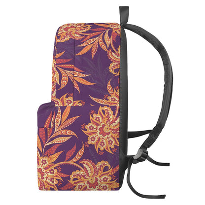 Tangerine Floral Bohemian Pattern Print Backpack
