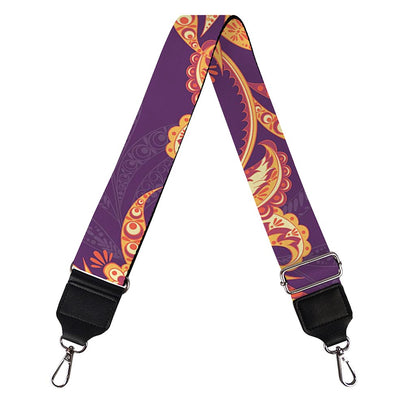 Tangerine Floral Bohemian Pattern Print Bag Strap