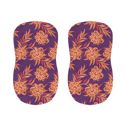 Tangerine Floral Bohemian Pattern Print Bar Stool Covers