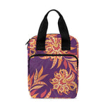 Tangerine Floral Bohemian Pattern Print Bible Tote Bag