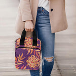 Tangerine Floral Bohemian Pattern Print Bible Tote Bag