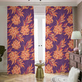 Tangerine Floral Bohemian Pattern Print Dimout Pencil Pleat Curtains