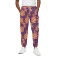 Tangerine Floral Bohemian Pattern Print Cotton Sweatpants