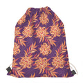 Tangerine Floral Bohemian Pattern Print Drawstring Bag
