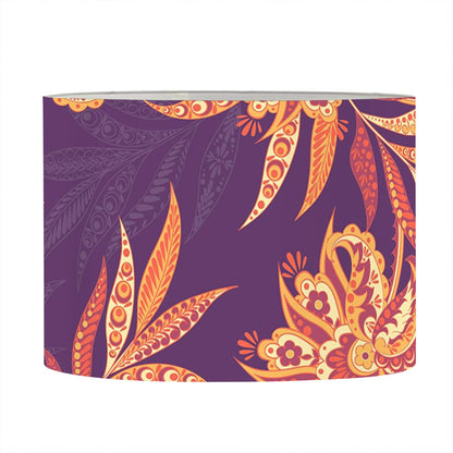 Tangerine Floral Bohemian Pattern Print Drum Lamp Shade