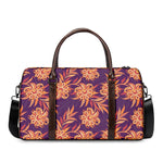 Tangerine Floral Bohemian Pattern Print Duffle Bag