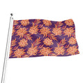 Tangerine Floral Bohemian Pattern Print Flag