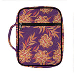 Tangerine Floral Bohemian Pattern Print Front Pocket Bible Bag