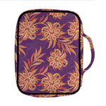 Tangerine Floral Bohemian Pattern Print Front Pocket Bible Bag