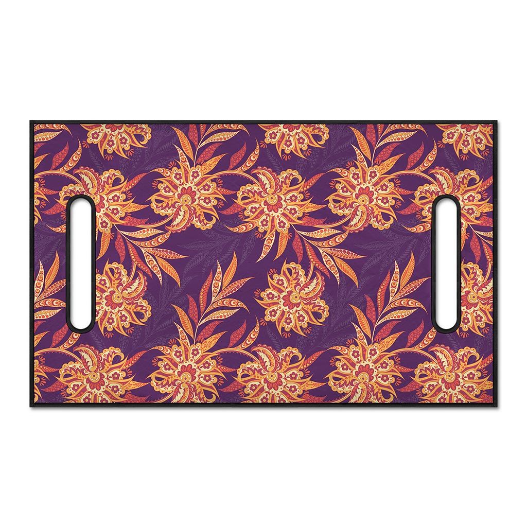 Tangerine Floral Bohemian Pattern Print Golf Cart Seat Cover