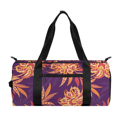 Tangerine Floral Bohemian Pattern Print Gym Bag