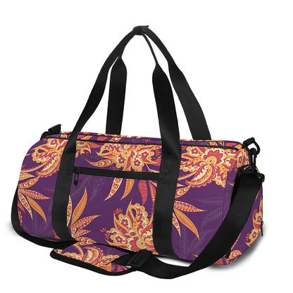 Tangerine Floral Bohemian Pattern Print Gym Bag