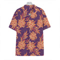 Tangerine Floral Bohemian Pattern Print Hawaiian Shirt