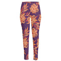 Tangerine Floral Bohemian Pattern Print High-Waisted Pocket Leggings