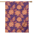 Tangerine Floral Bohemian Pattern Print House Flag