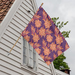 Tangerine Floral Bohemian Pattern Print House Flag