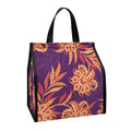 Tangerine Floral Bohemian Pattern Print Insulated Lunch Tote