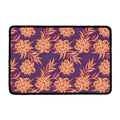 Tangerine Floral Bohemian Pattern Print Kitchen Mat