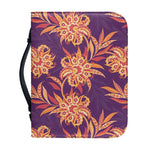Tangerine Floral Bohemian Pattern Print Leather Bible Cover