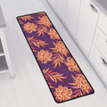 Tangerine Floral Bohemian Pattern Print Long Kitchen Mat