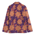 Tangerine Floral Bohemian Pattern Print Men's Blazer