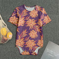 Tangerine Floral Bohemian Pattern Print Men's Bodysuit