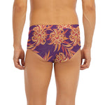 Tangerine Floral Bohemian Pattern Print Men's Briefs